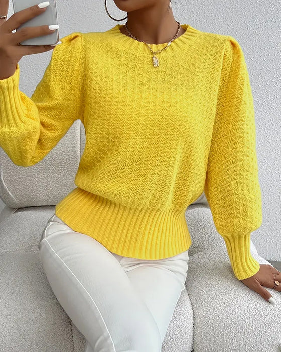langärmeliger Pullover mit Rundhalsausschnitt