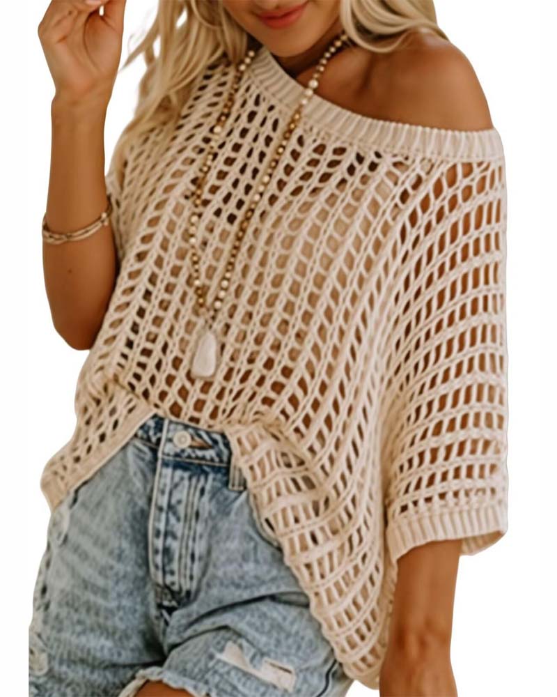 Strand-Überwurf Fünf-Armelliges Lochmuster