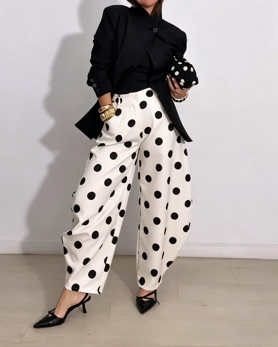 Hose Vintage Polka Dot Freizeit Harem