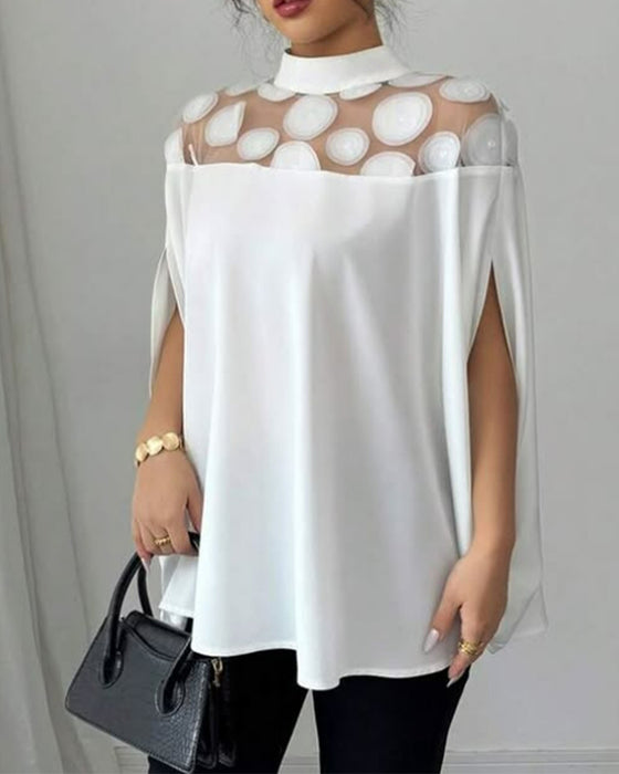 Bluse Off-the-Shoulder Fledermausärmel elegan
