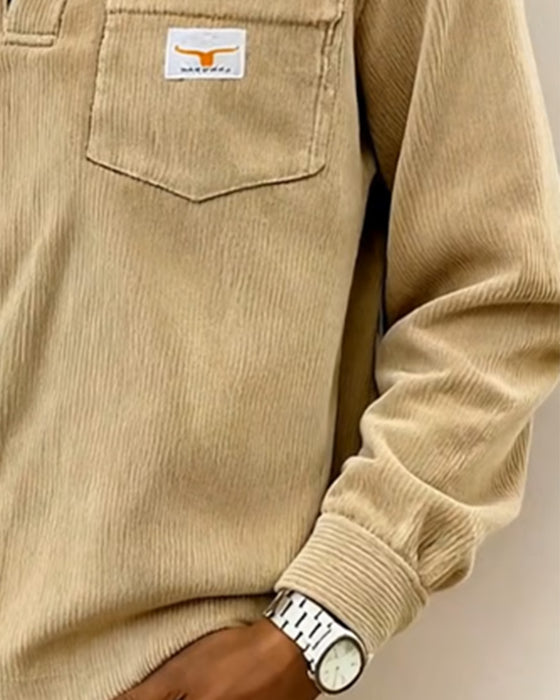 Modisches Sweatshirt mit Button-Down-Kragen