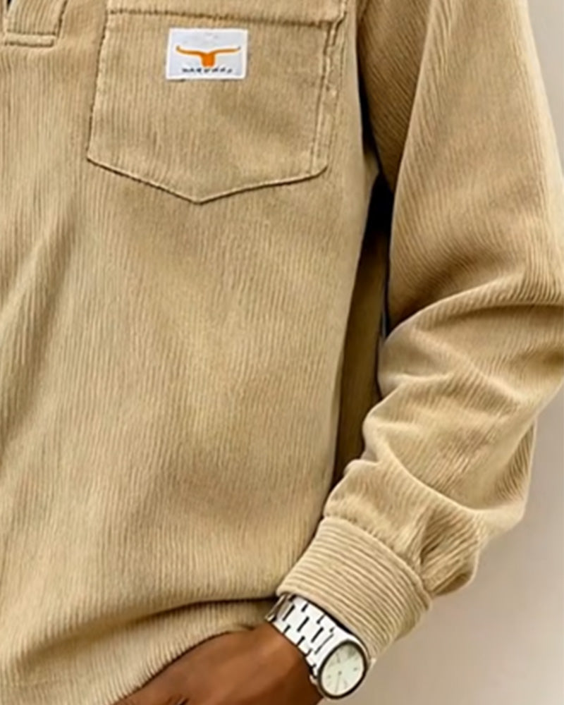 Modisches Sweatshirt mit Button-Down-Kragen