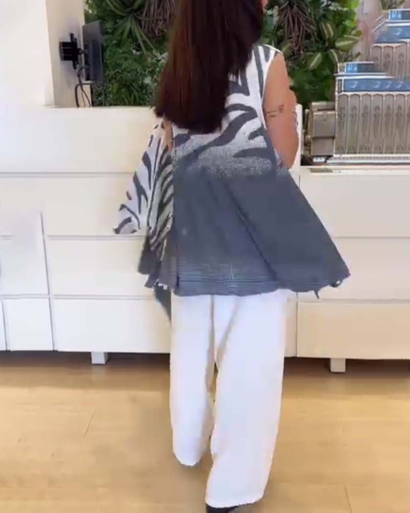 Tanktop Ärmellos Zebra Druck