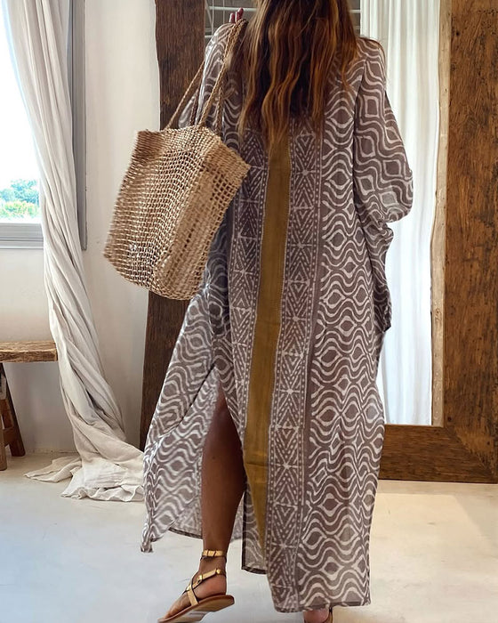 Lockeres Und Vintage Kleid Im Urlaubs Stil