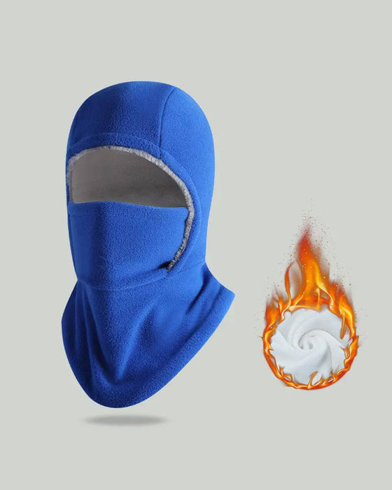Winter 2 In 1 Mütze Und Gesichtsmaske Winddicht Dickes Fleecefutter Für Outdoor-Sport Schwarz
