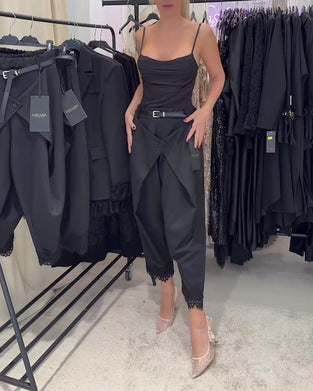 Hose Modisch Spitze Sticken Harem