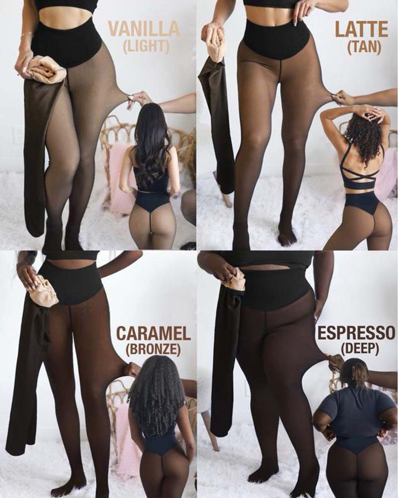 Fleecegefütterte formende Leggings mit einer Naht