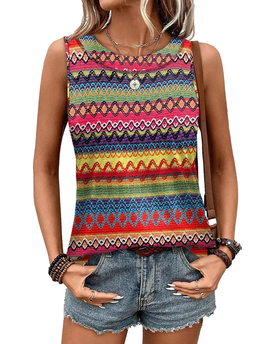 Tank Top Bohmisch Druck Ärmellos
