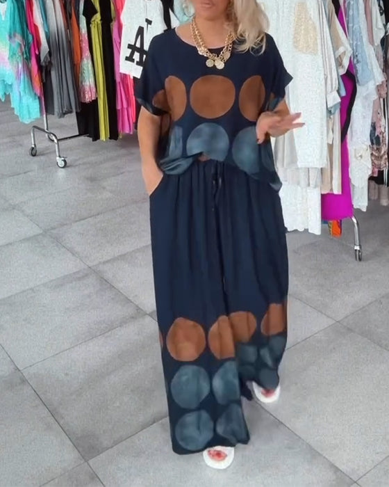 Set Street Fashion Lässig Druck Zweiteilig