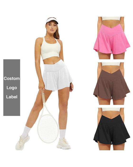 Shorts Mit Hoher Taille, Einfarbig