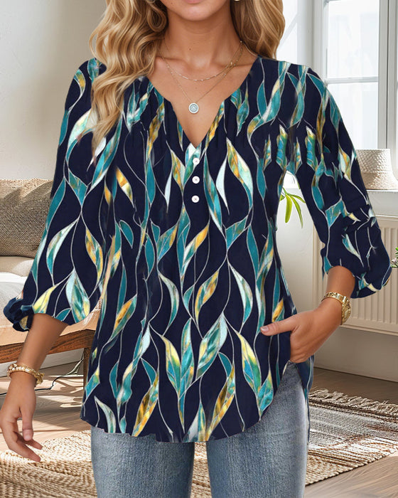 Bluse Casual V-Ausschnitt