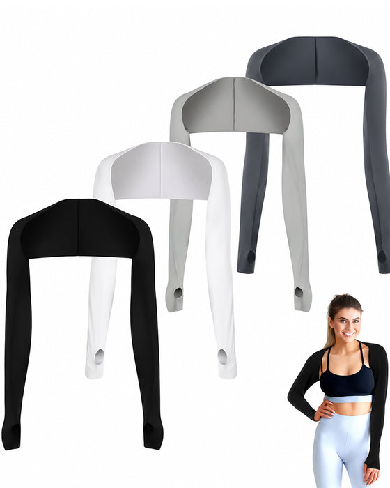 Damen 4er-Pack Kühlende UV-Schutz-Ärmel mit Daumenlöchern