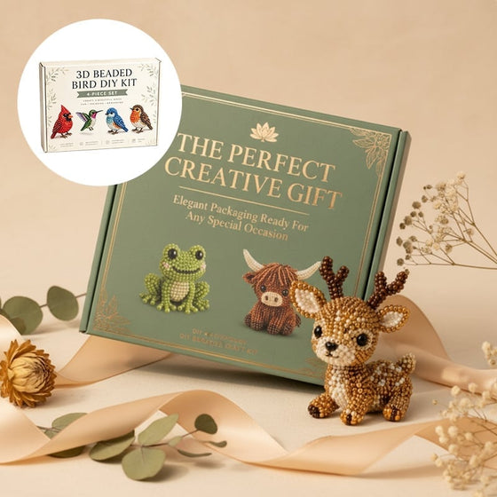 3D-Perltier-Bastelset - DIY-Miniatur-Tierperlen-Set für Anfänger