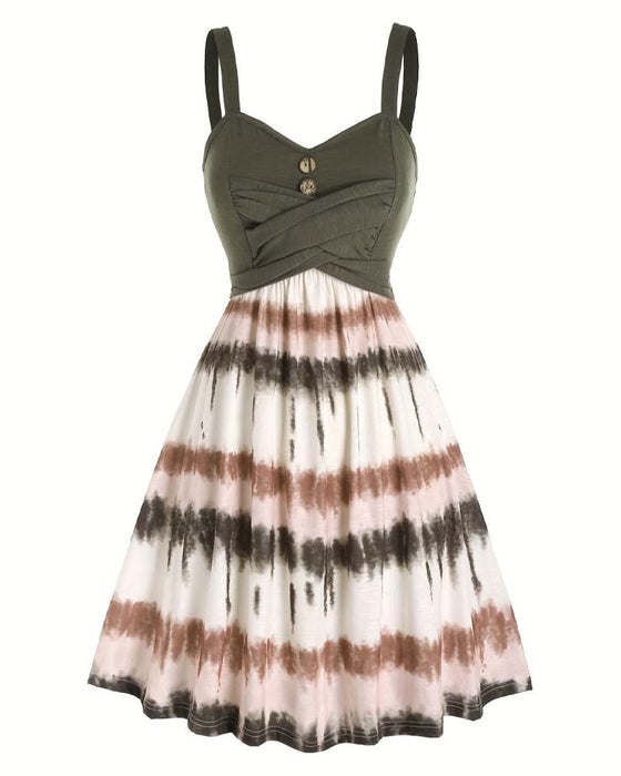 Kleid Tie-Dye Träger Midi