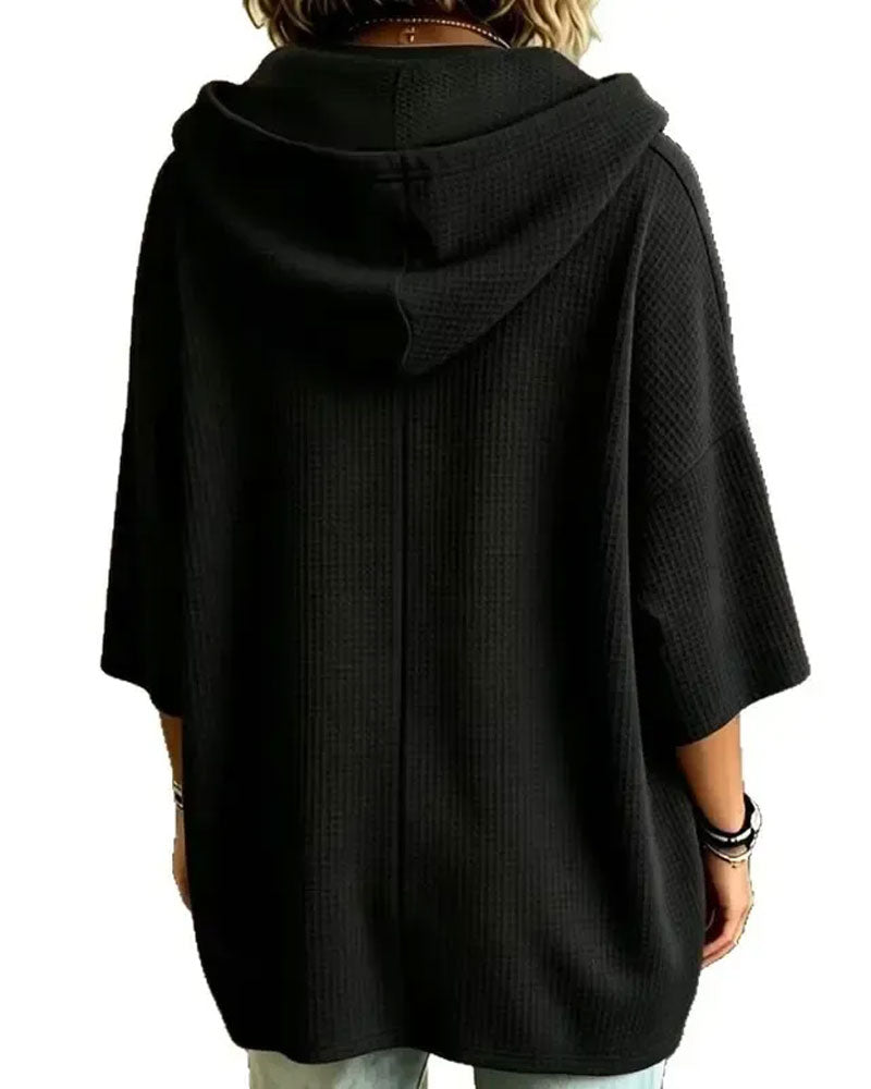 Hoodie Mit Kapuze Kordelzug Locker