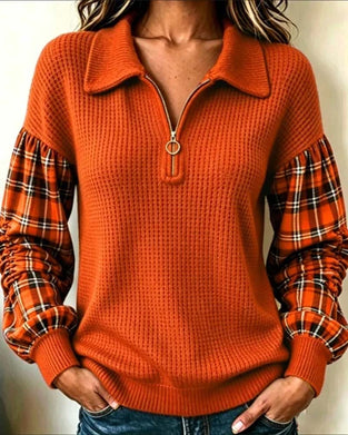 Sweatshirt Langarm Reverskragen