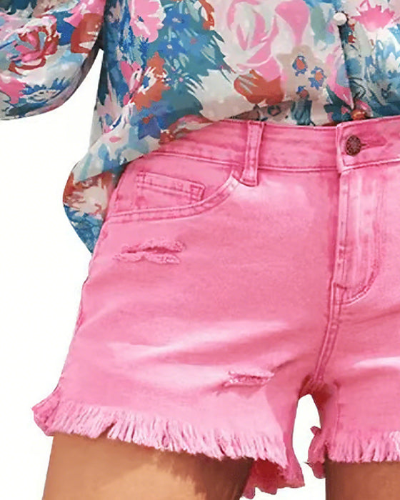Shorts Rohsaum Denim