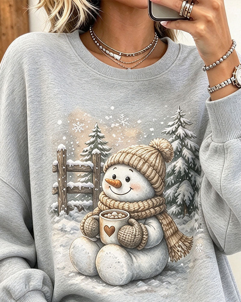 Sweatshirt Bedruckt Langarm