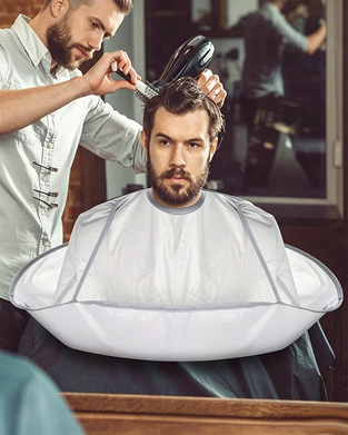 ✂🧹 Haarschneideumhang Mit Auffangbehälter