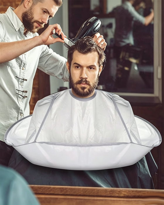 ✂🧹 Haarschneideumhang Mit Auffangbehälter