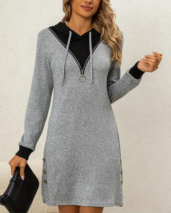 Kleid lässig mit Kapuze Komfort