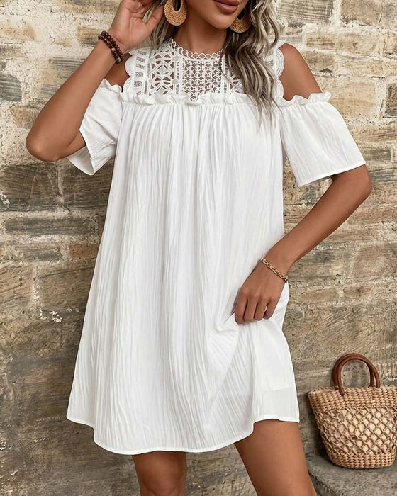 Kleid Ausschnitt Off-Shoulder Kurz