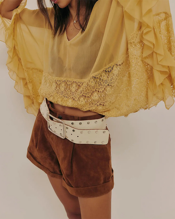 Cover-Up Spitze Patchwork Mesh