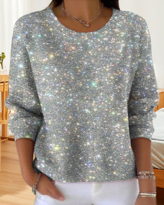 lässiges Sweatshirt mit Rundhalsausschnitt