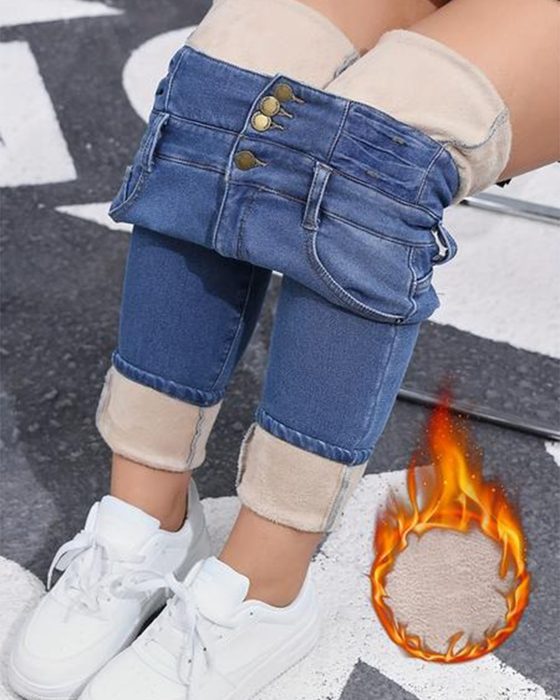 Jeans modische High-Waist Slim