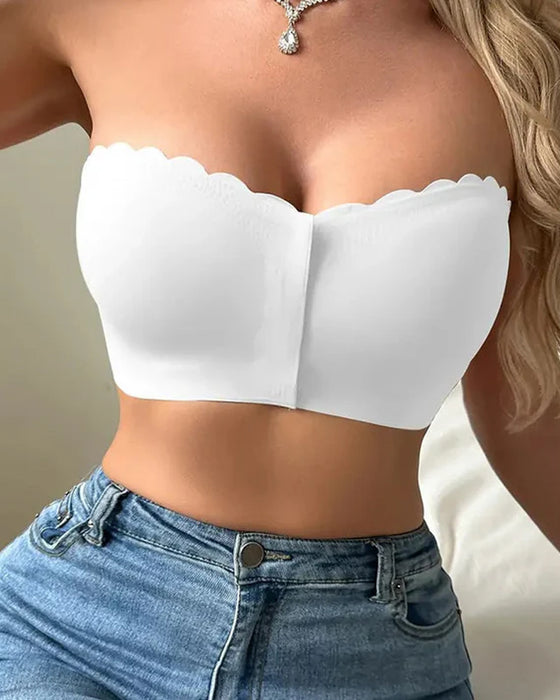 Bh Nahtlos Vorn Verschluss Bandeau Ohne Träger