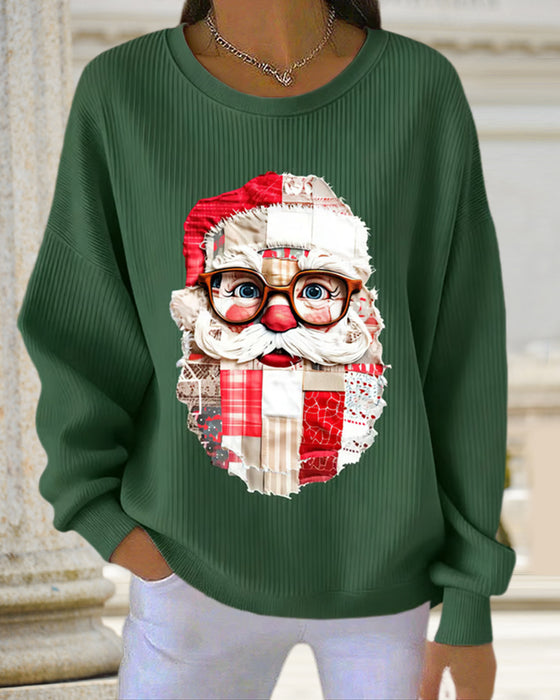 Sweatshirt Weihnachtsdruck Rundhals