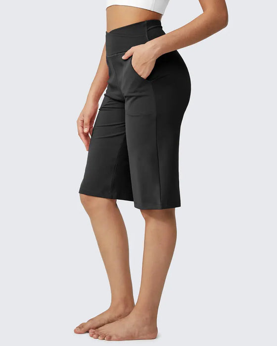 Lässige Shorts Mit Mittelbund, Halblang