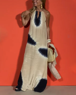 Kleid Ärmellos Farbverlauf Halterneck