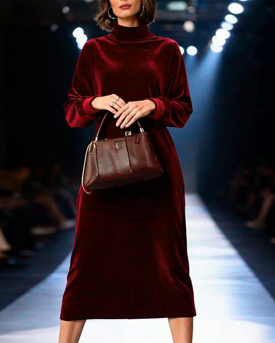 Kleid Mit Elegantem Ambiente, Modischem Aussehen Und Langer Ärmel