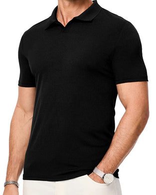 Herren-T-Shirt Lässig Reverskragen