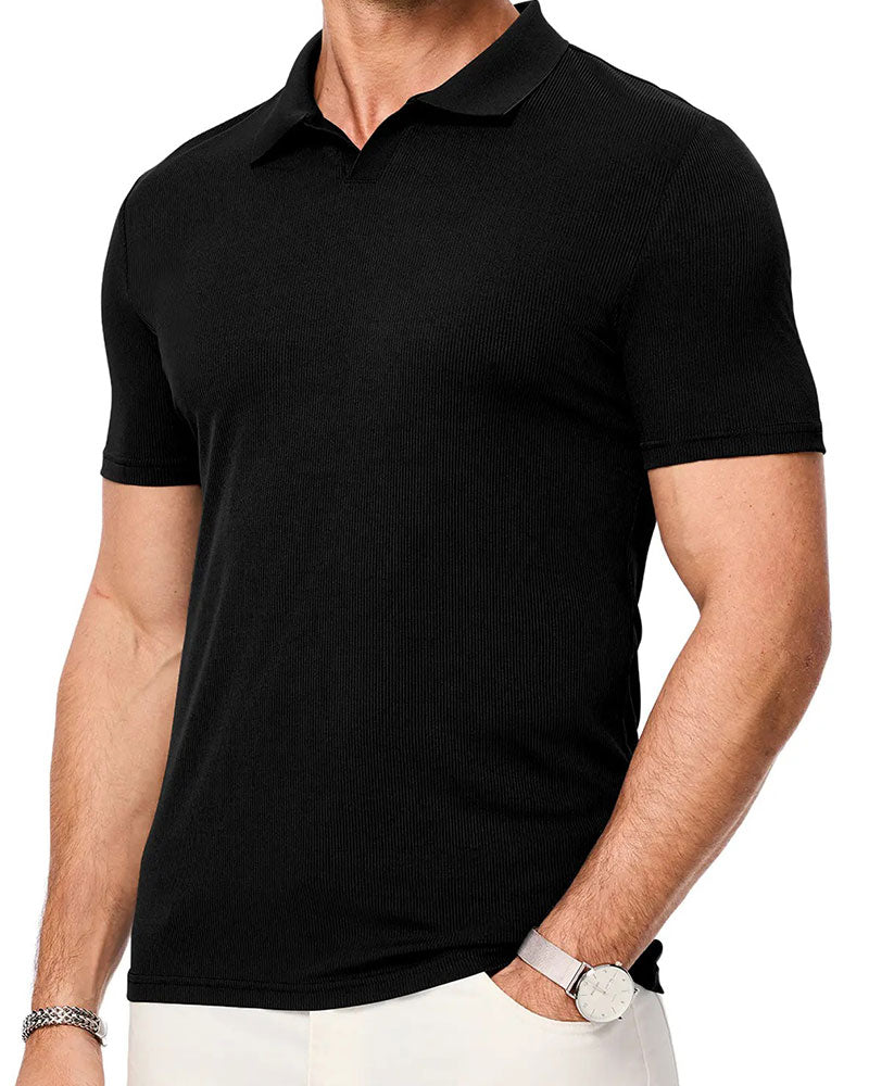 Herren-T-Shirt Lässig Reverskragen