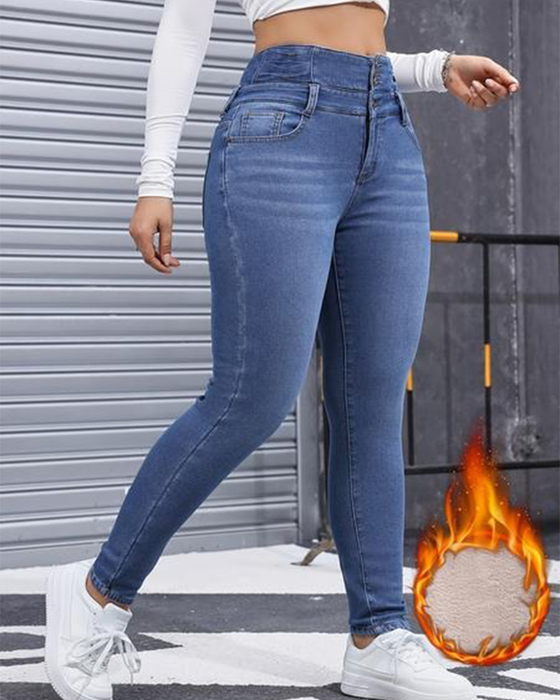Jeans modische High-Waist Slim