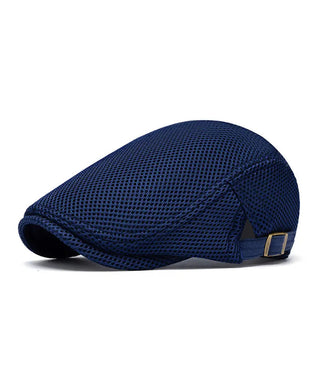 Herren Atmungsaktive Mesh Flache Mütze - Verstellbare Newsboy Ivy Baskenmütze Sommerhut