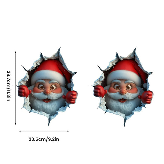 Weihnachtsmann Wandaufkleber Set