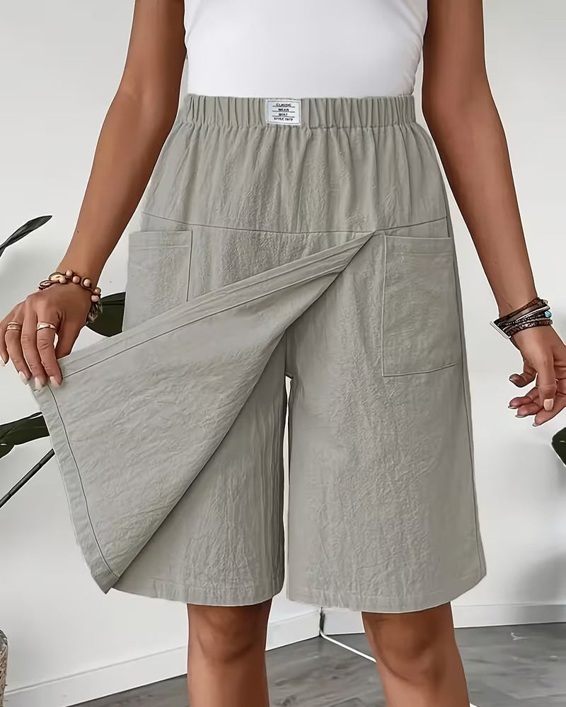 Shorts 100% Baumwolle Lässig Tasche Design