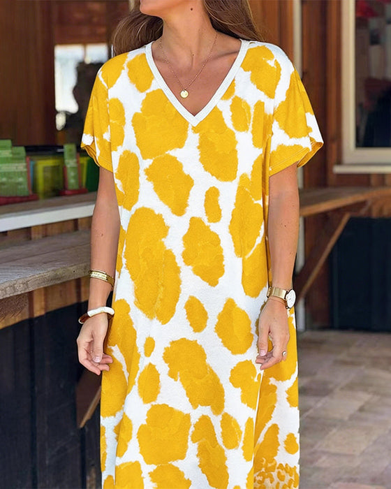 Kleid Locker Leopard Druck