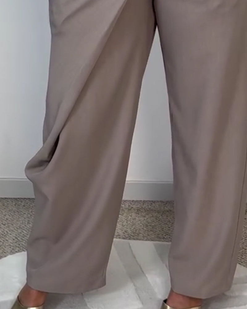 Hose Casual Unifarben Asymmetrisch