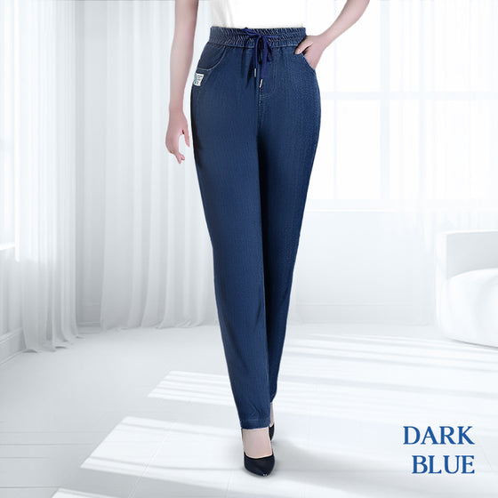 Hohe Taille Ultra Dehnbare Mom Jeans
