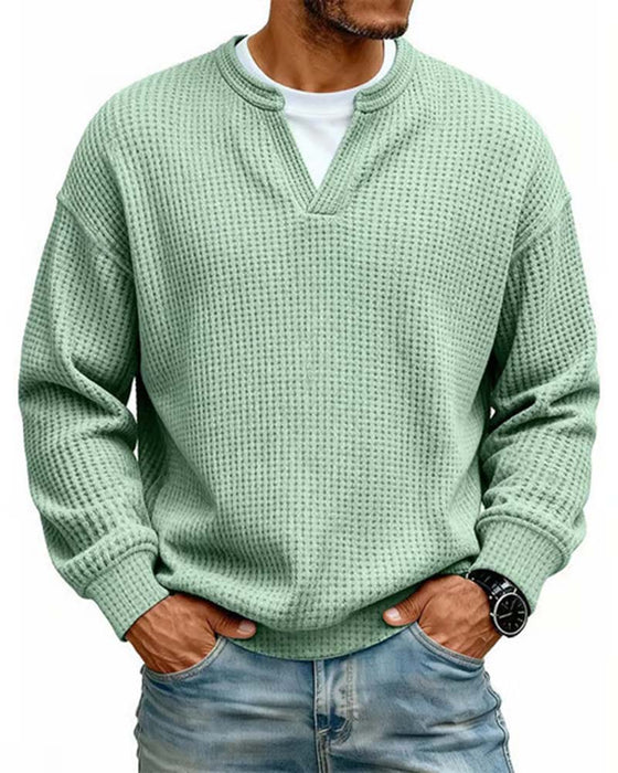 Sweatshirt Herren Rundhals Gefälscht Geschichtet