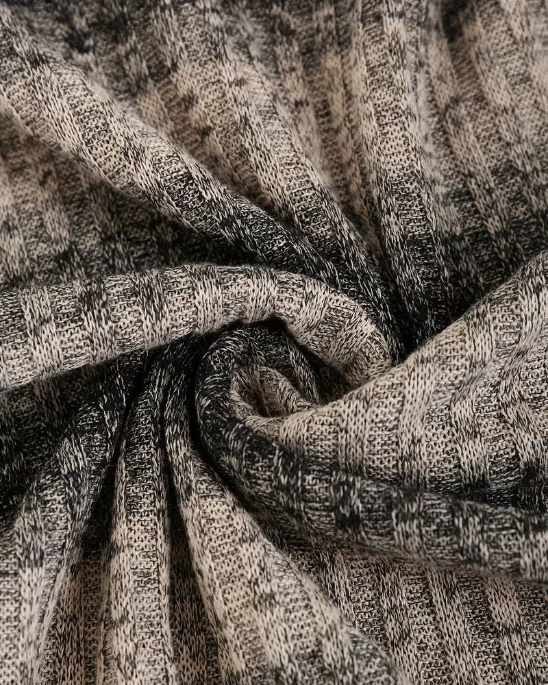 Sweatshirt Unregelmäßig Streifen Knopf