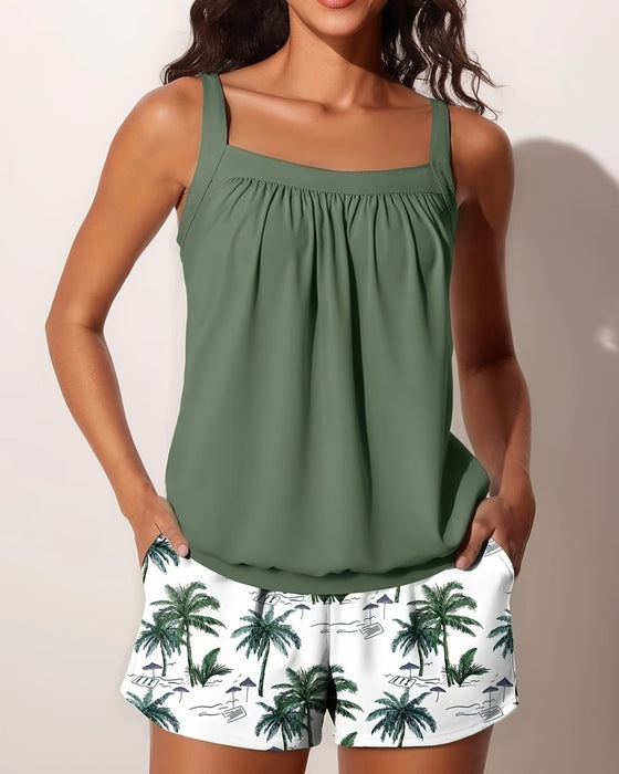Tankini Tropisch Palme Baum Druck