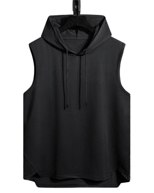 Tank Top Kapuze Kordelzug Ärmellos Sport
