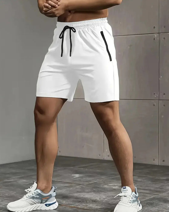 Herren Shorts Schnelltrocknend Reißverschlusstasche Sportlich
