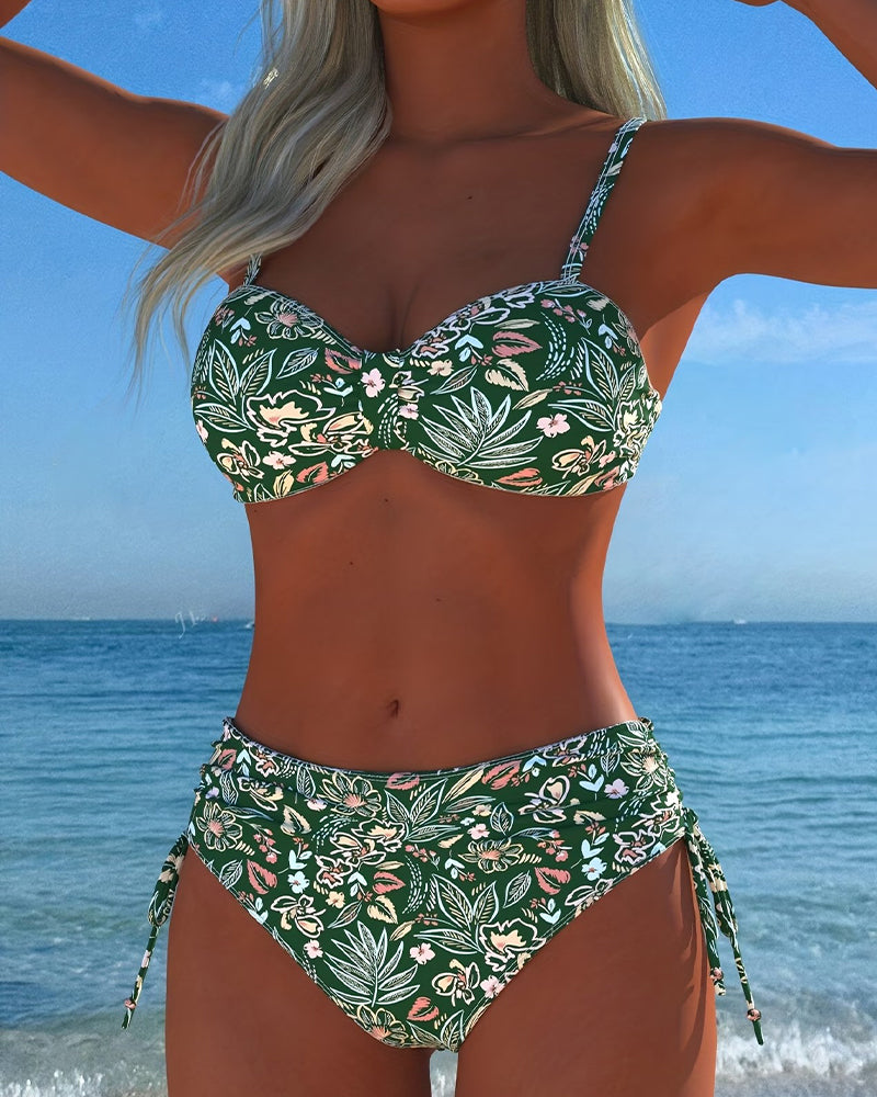 Bikini Blume-Geteilt String