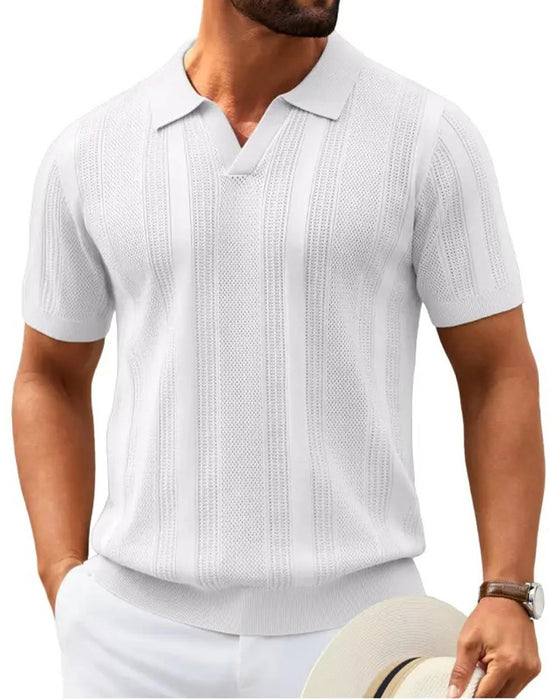 T-Shirt Polo Kragen Herren Kurzarm